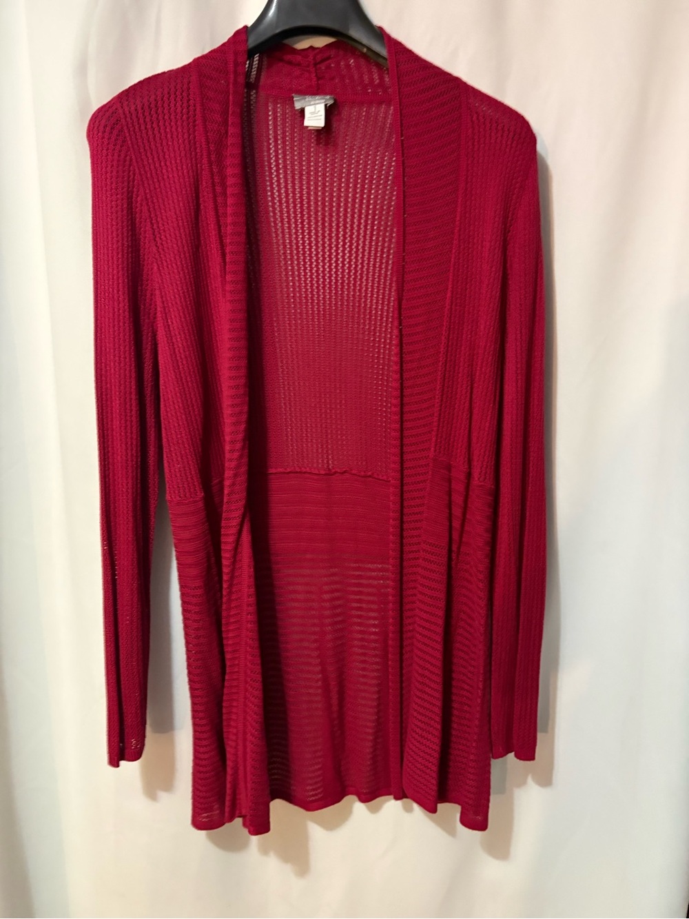 Chico's Open-Front Cardigan Sweater - Deep Red
